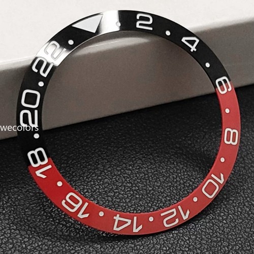 Black red sloped ceramic watch - black/red,