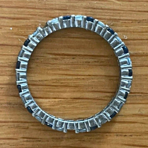 Silver tone watch bezel ring - watch,