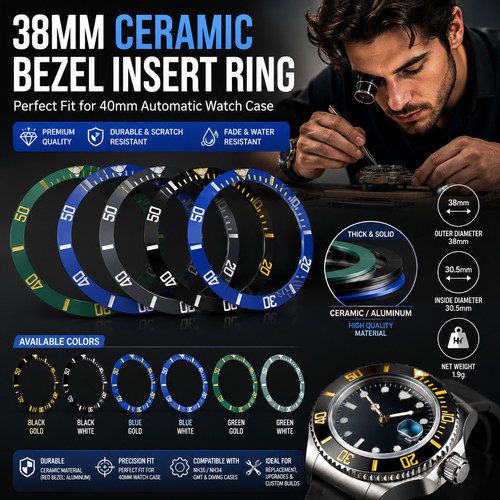 38mm ceramic bezel insert - 38mm, for