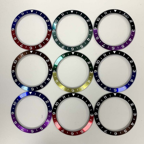 Aluminum watch bezel numerals - aluminum,