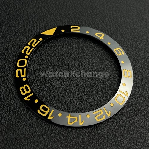 Black gold ceramic bezel - gold,